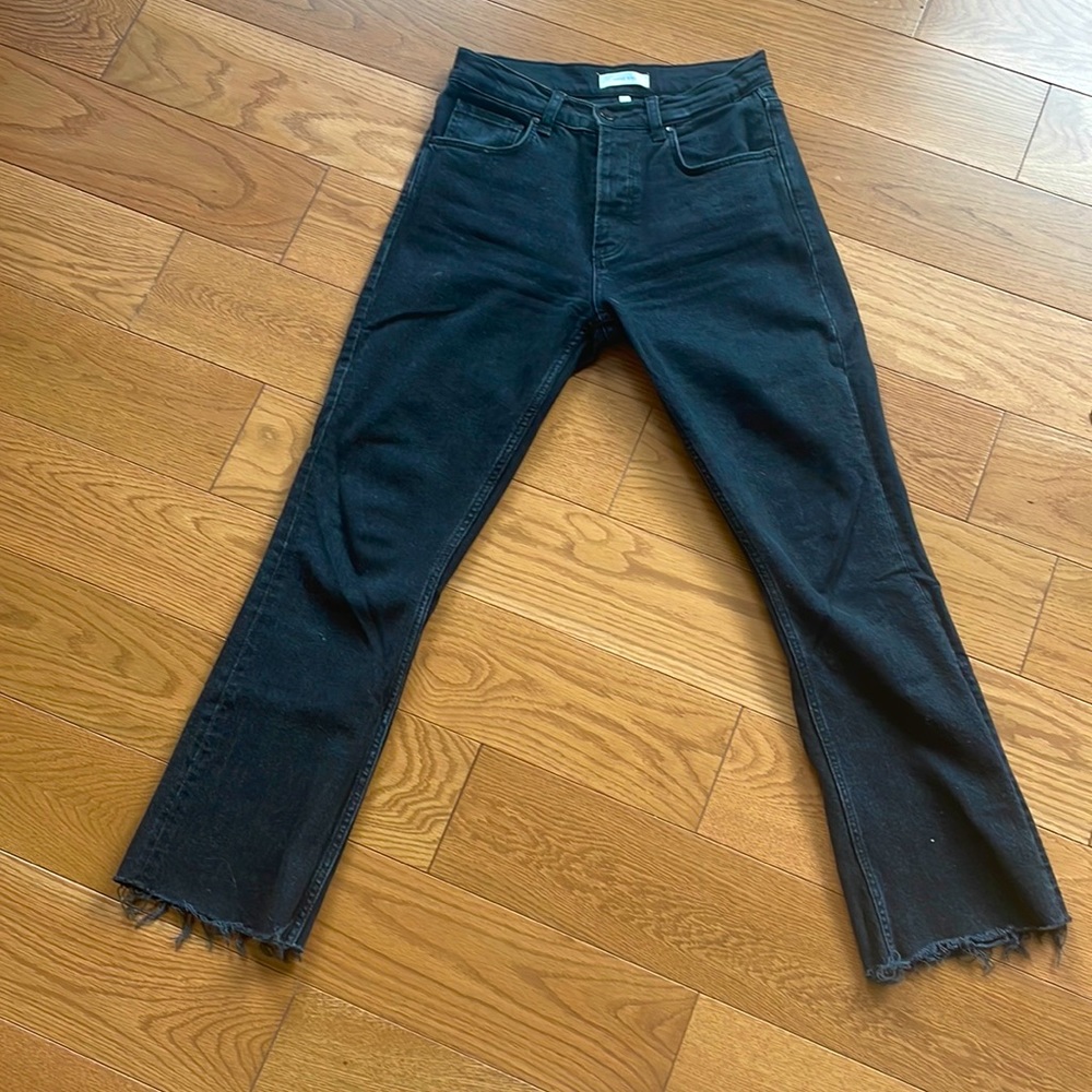 Anine Bing Dark Wash Jeans- slightly flared bottoms- run small, size up